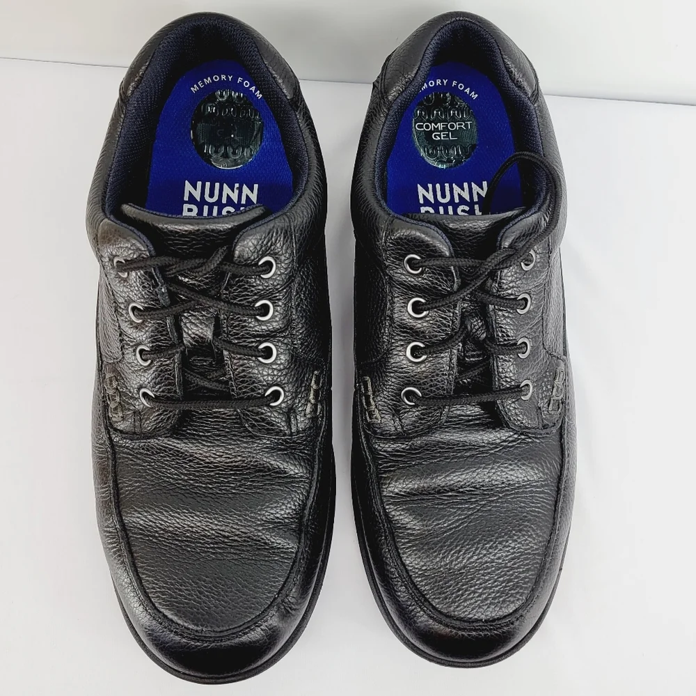 Nunn Bush Cam Moc Toe Oxford Black Leather Comfort Dress Shoe Men’s 12